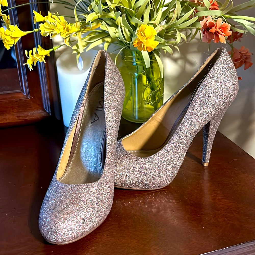 Mia Champagne Sparkling Heels